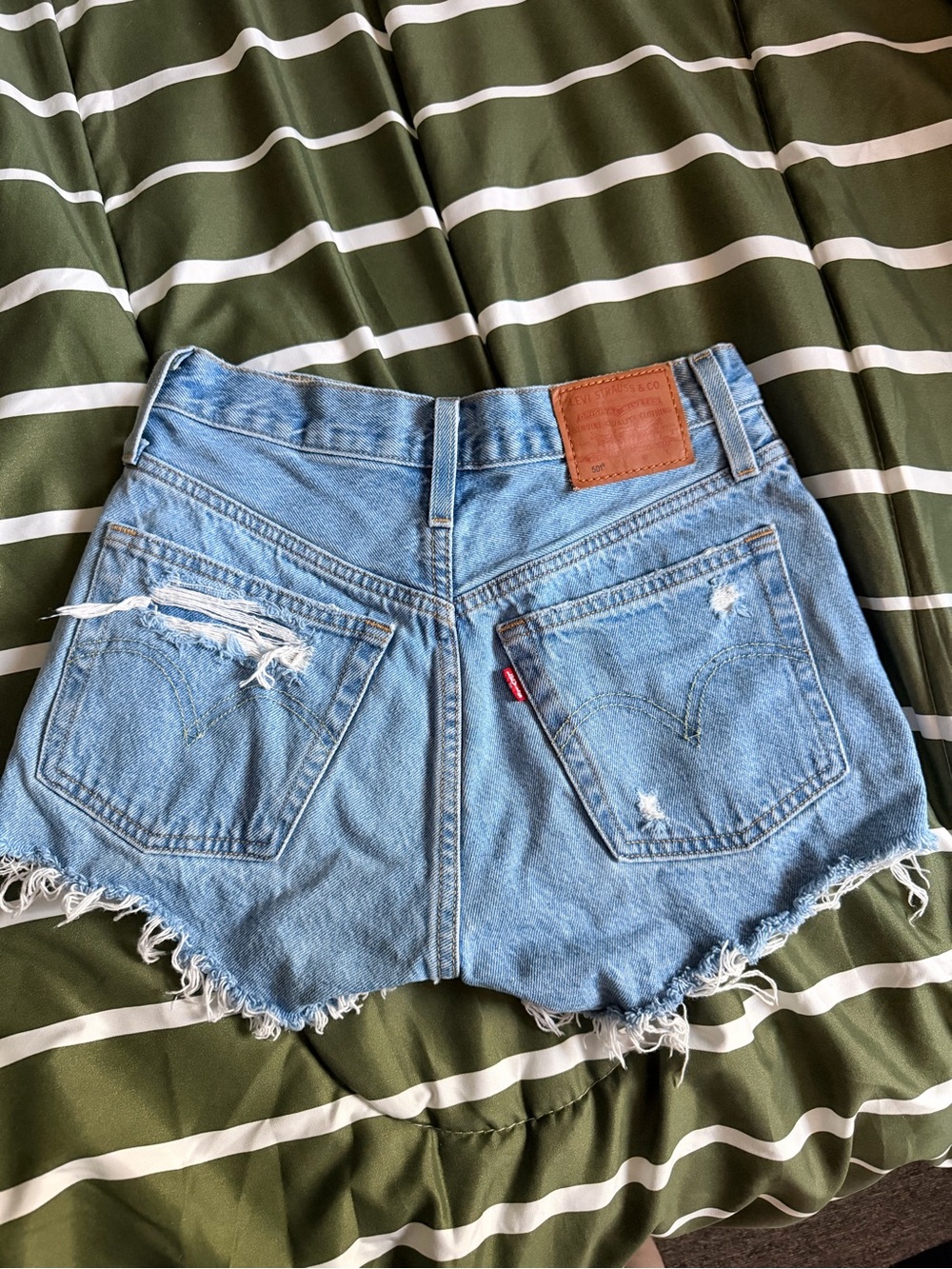 Levi’s Distressed Light Blue Denim Women's Shorts